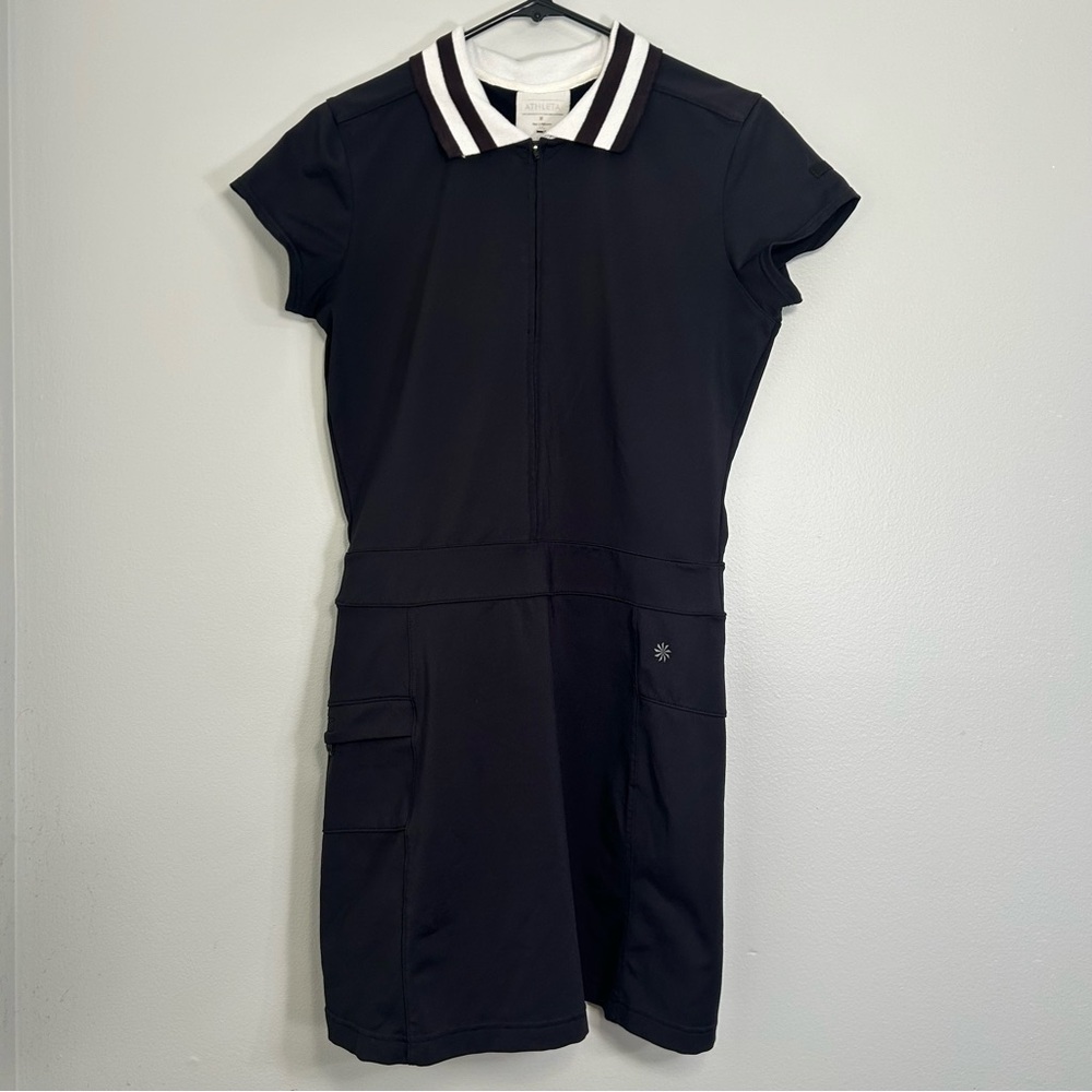 Athleta Black Polo Dress